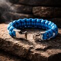 Thin White Line EMS Paracord Bracelet: Cobra Knot Survival Tactical Wristband