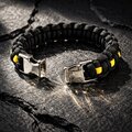 Thin Gold Line Paracord Bracelet - 911 Emergency Dispatcher Support