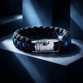 Thin Blue Line Paracord Bracelet, Cobra Knot Survival Bracelet, Police Officer Gift, Law Enforcement Support Band, Handmade Wristband