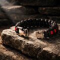 Thin Red Line, 550 Paracord Survival Bracelet, Firefighter Support Gift