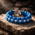 Thin White Line EMS Paracord Bracelet: Cobra Knot Survival Tactical Wristband