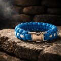Thin White Line EMS Paracord Bracelet: Cobra Knot Survival Tactical Wristband