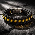 Thin Gold Line Paracord Bracelet - 911 Emergency Dispatcher Support
