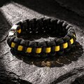 Thin Gold Line Paracord Bracelet - 911 Emergency Dispatcher Support