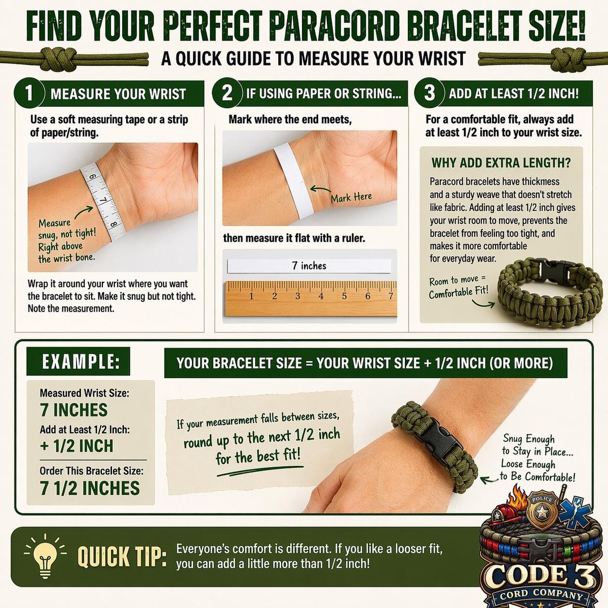 Thin Silver Line Paracord Bracelet | Corrections Officer Tribute | Cobra Knot | Veteran Made | Silver-tone Buckle