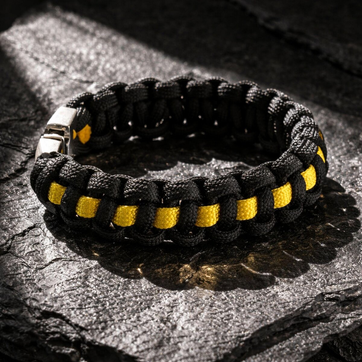 Thin Gold Line Paracord Bracelet - 911 Emergency Dispatcher Support